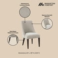 thumbnail image 4 of Beever Taupe Chenille Dining Chair with Rubberwood Legs - Set of 2, 4 of 10