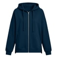 thumbnail image 6 of Iyufng Women's Full Zip Hoodie Jackets, Drawstring Long Sleeve Oversized Loose Hooded Sweatshirt Coat with Pockets for Fall Winter Casual Daily Outfits, 6 of 6