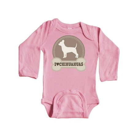 

Inktastic Chihuahua Dog Lover Cute Gift Baby Boy or Baby Girl Long Sleeve Bodysuit
