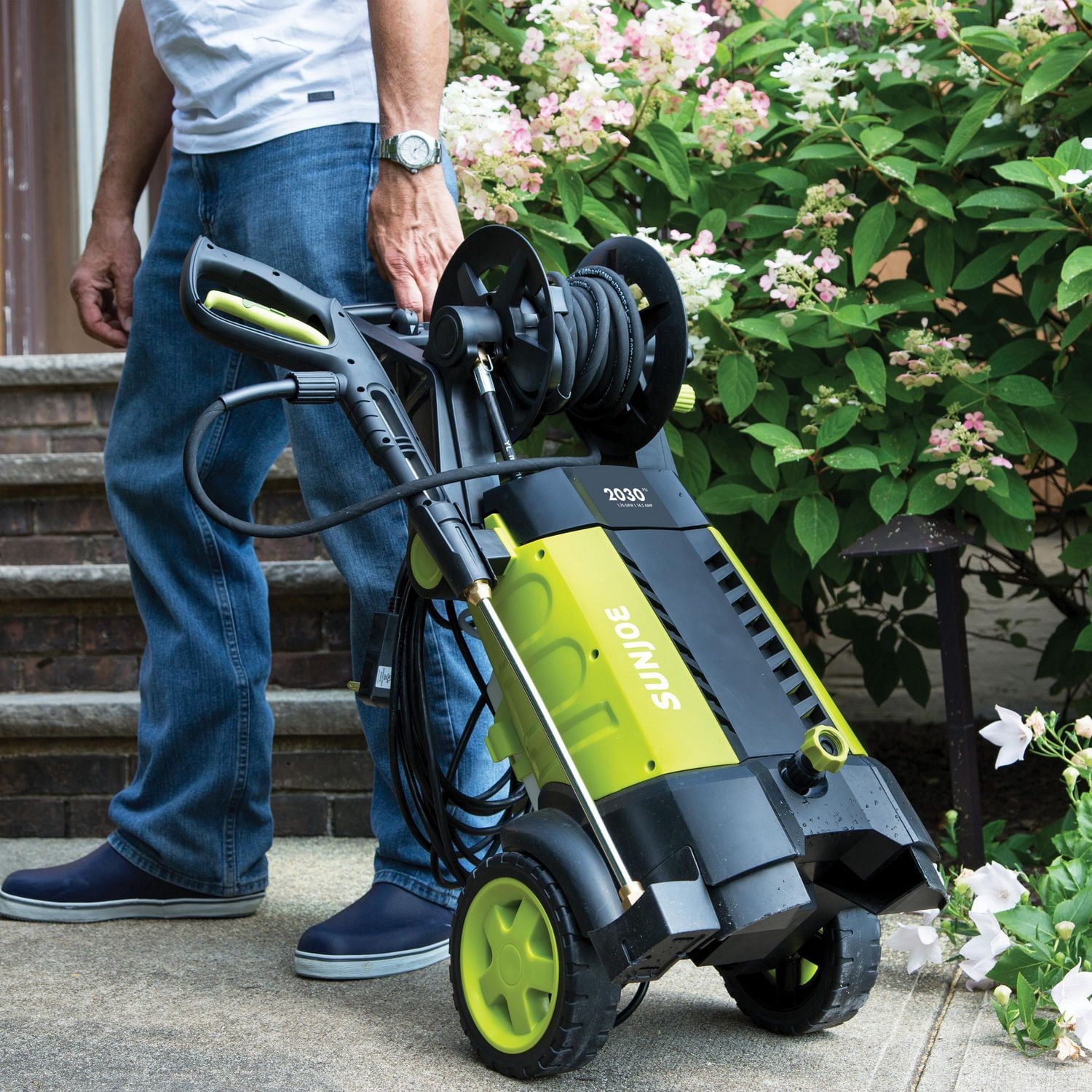 Sun Joe Electric  2030 PSI Max, 1.76 GPM Max, 14.5-Amp, Pressure Washer with Hose Reel,
