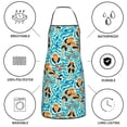 thumbnail image 6 of Yiaed Lovely Sea Otters Print Kitchen Apron with Hand Wipe Pockets,Big Pocket,Aprons for Women with Pockets, Waterproof for Cooking Baking, 6 of 7