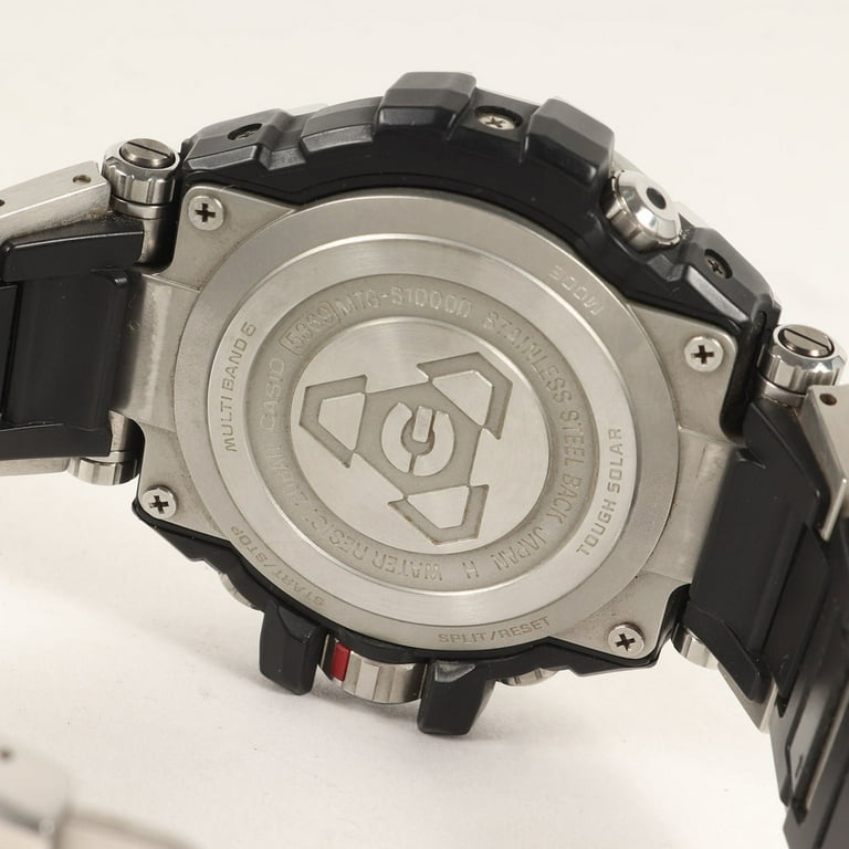 Pre Owned G SHOCK MTG S1000D 1AJF Radio Solar Stainless Steel Watch Silver CASIO Men s Good Walmart