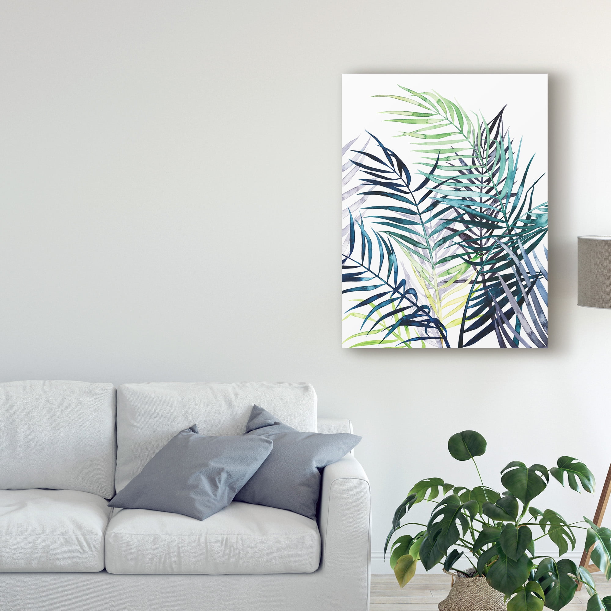 Trademark Fine Art 'Twilight Palms I' Canvas Art by Grace Popp