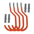 thumbnail image 1 of 4 ganchos de pared para colgar abrigos, resistentes, decorativos, para sombreros Naranja, 1 of 9