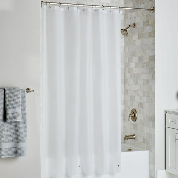 Better Homes & Gardens Extra Long Heavyweight PEVA Shower Liner, 70" W x 78" H, Frosty
