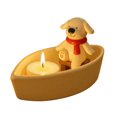 thumbnail image 1 of Candelabro de resina con forma de barco y diseño de cachorro en forma de barco para decoración de mesa del hogar., 1 of 8