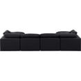 thumbnail image 5 of Meridian Furniture Indulge 140" Linen Fabric U-Shaped Modular Sectional in Black, 5 of 8
