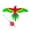 Green, variant on One Set Fishing Rod Kite, Dynamic Animal Kite with Handle Rod, Mini Handheld Kite for Kids Outdoor Backyard Park Play, Butterfly Parrot Goldfish Eagle Swallow Style,Black