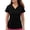 Black, variant on Women's Scrub Tops with Pockets Solid Color Short Sleeve V-Neck Pullover for Nursing Uniform, Functional and Breathable Tops for Women