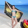 thumbnail image 7 of Coolnut Golden Sun Crescent Beach Towel Quick Dry Absorbent Bath Towels Sandproof Lightweight Towel for Gym Yoga Sports Swimming - 31x71in Washcloth Gift, 7 of 7