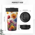 thumbnail image 3 of KLL Colorful Wildflower Meadow Pattern Stainless Steel Vacuum Insulated Tumbler - Carry Insulated Coffee Mug - Reusable Insulated Cold Brew Iced Coffee Cup Thermos, 3 of 8