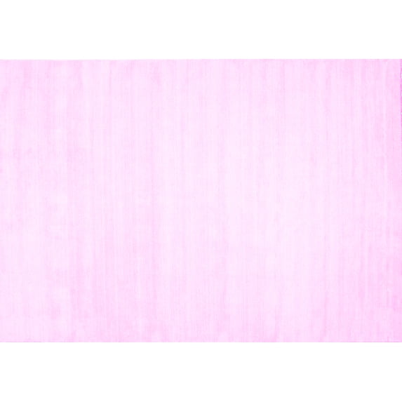 Ahgly Company Indoor Rectangle Solid Pink Modern Area Rugs, 2' x 3'
