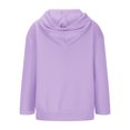thumbnail image 6 of tklpehg Womens Zip Up Hoodies Jackets Fleece Sweatshirts Long Sleeve Tops Vintage Sweatshirt Hooded Classic Solid Color Lightweight Casual Loose Going Out Tops Pullover (Purple,XL), 6 of 6