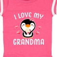 thumbnail image 4 of Inktastic I Love My Grandma with Cute Penguin and Hearts Girls Baby Bodysuit, 4 of 5