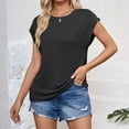 thumbnail image 5 of Xihbxyly Loose Summer Tops for Women Women Casual Basic T Shirts Loose Fit Crewneck Short Sleeve Summer Trendy Lightweight Soft Plus Size Tops, 5 of 7