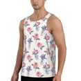 thumbnail image 2 of KLL Lavender Flowers Print Men's Muscle Gym Workout Stringer Tank Tops Bodybuilding Fitness T-Shirts Tank Tops Men-Medium, 2 of 7