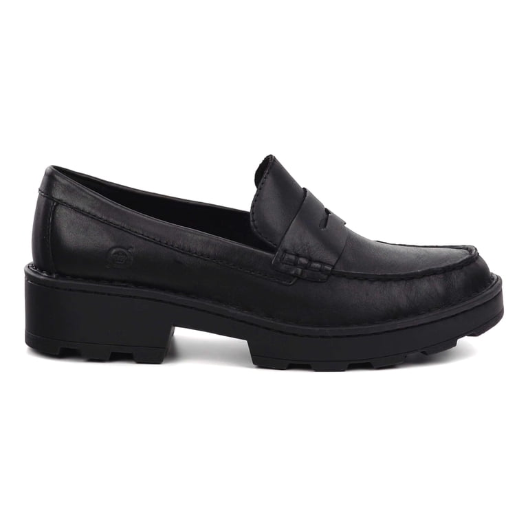Born Carrera Loafer Black Full Grain Leather Womens Shoes  display picture 2