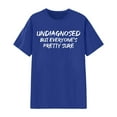 thumbnail image 2 of Undiagnosed but Everyone's Pretty Sure Graphic Tees for Women 2026 Summer Casual Short Sleeve Crewneck Funny T Shirts, 2 of 4