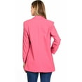 thumbnail image 3 of Love Tree Women's Juniors Classic Office Workwear Boyfriend Blazer (Coral Pink, Small), 3 of 3