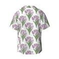 thumbnail image 2 of Wukai Tulips Flowers Men's Casual Short-Sleeve Button Down Shirt - Lightweight Summer Dress Shirt for Daily Wear-3X-Large, 2 of 7