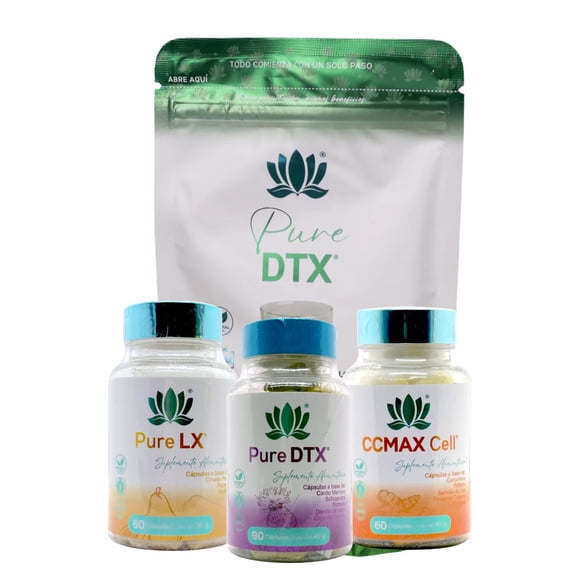 Kit Detox Lx (DTX polvo y caps, LX, CCMAX) Pure Health