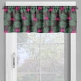 thumbnail image 2 of Ambesonne Flamingo Valance Pack of 2, Zoo Animals in Pink, 54"X12", Hot Pink Green Black, 2 of 5