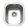 Houzer Club 14 in Stainless Steel Undermount Single Bowl Bar Sink with Strainer - CS-1407-1