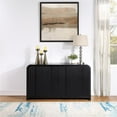 thumbnail image 4 of Maklaine Contemporary Soft Rich Black Finish Oak Veneer Dresser, 4 of 12
