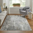 thumbnail image 3 of Feizy Cadiz Modern Abstract, Ivory/Gray/Gold, 3'1" x 5' Accent Rug Sheen Casual Watercolor Floor Rug for Living room Bedroom, 3 of 12