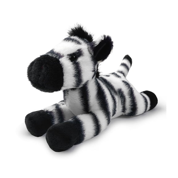 Just qunseen 8'' Realistic Zebra Plush Toy for Kids, Soft Safari Stuffed Animal, Cute Educational Gift