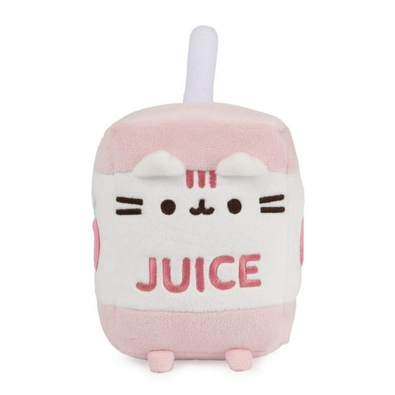 GUND Pusheen Juice Box Plush Cat Stuffed Animal for Ages 8 and Up, Pink/White, 6