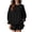 C-Black114, variant on DHFJKG 2 Piece Outfits For Women Summer Shorts Set Ruffle Long Sleeve Loose Fit Solid Color T Shirt And Shorts Matching Sets Versatile Outfit