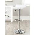 thumbnail image 2 of Safavieh Sheba Square Swivel Adjustable Height Low Back Barstool, White, 2 of 7