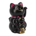 thumbnail image 3 of Fortune Cat Ornament, 4.5in Solar Powered Smiling Cat, Automatic Hand Waving Fortune Cat With Storage Box For Desk Window Car Dashboard Home Restaurant Hotel Cafe, 3 of 8