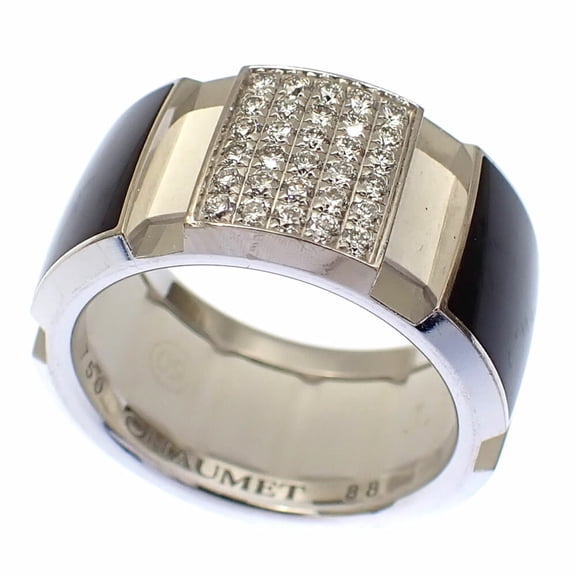 Pre-Owned Chaumet Class One Diamond Ring for Women, 18K White Gold, Size 10 (#50), 8.9g, 750...