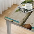 thumbnail image 5 of Acheng Palm Tree Coconut Beach Ball Square Tablecloth 100% Polyester Fiber 52*52, 5 of 8