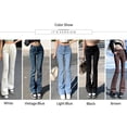 thumbnail image 4 of ZOENOVA-pantalones vaqueros acampanados de cintura baja para mujer, vaqueros holgados y cómodos, elásticos, a la moda, estilo novio, 2022, 4 of 4