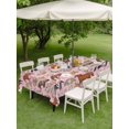 thumbnail image 4 of Outdoor Tablecloth with Umbrella Hole for Patio/Picnic/Party/Camping, Pink Horse Waterproof Table Cloth Rectangle Table Cover Washable, Rustic Spring Floral Summer Botanical (60"x 84"), 4 of 8