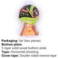 thumbnail image 5 of Table Tennis Racket Set Two Rackets Three Balls Double Sided Reverse Rubber Straight Racket, 5 of 12