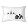 thumbnail image 2 of Stylized Mountain Range Soft Plush Pillow Cover, Zippered Design, Comfortable for Bedroom and Sofa, 2 of 9