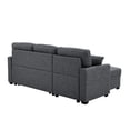thumbnail image 5 of JERFIT Modern Convertible Sofa Bed with Storage, L-Shaped Sectional Sleeper Couch for Small Space, Gray Polyester Fabric, 5 of 10