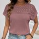 thumbnail image 5 of Fiudx Camisas de Mujer Top de Cuello Redondo Ahuecado con Hombros a Mangas y Estampado Floral Informal para Mujer a La Moda, 5 of 7