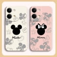 thumbnail image 2 of Case For OPPO RENO 8 7 9 6 7SE 5 4 4SE 4 3 4G 5G PRO PLUS Colour Simple Liquid Silicone Case Anime Cute Mickey Minnie Mouse, 2 of 5
