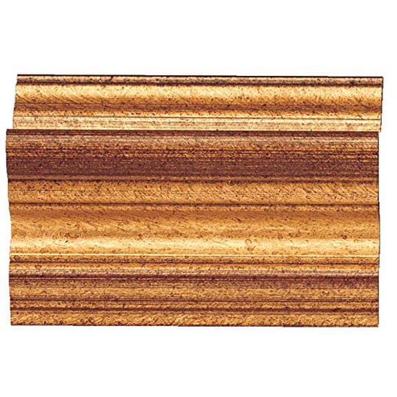 Picture Frame Moulding (Wood) 18Ft Bundle - Traditional Antique Gold Finish - 2.5" Width - 1 1/8"