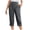 Gray, variant on WIZUTIZ Palazzo Pants for Women Casual Capris Lightweight Leisure Relaxed Fit Wide Leg Sweatpants Elastic Spandex Mid Rise Summer Pants Solid Pleated with Pockets Palazzo Pants Pull On Clubs Black