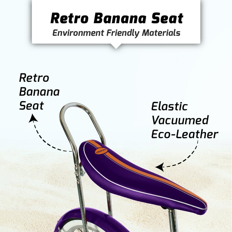 Tracer Smart 20 inch Lowrider Bike,Retro Banana Seat,Purple,Beach