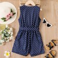 thumbnail image 2 of PatPat Girls Romper Allover Heart Print Belted Tank Romper Summer Outfits Sizes 5-12, 2 of 6