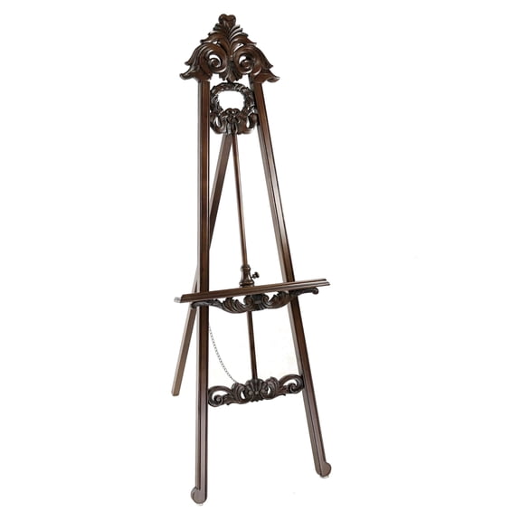 Benjara Traditional Style Sandy Easel with Angular Legs, Brown