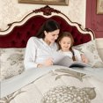 thumbnail image 4 of Erosebridal Cream Outdoor Life King Size Comforter Sets,Elegant Boho Damask Comforters King Size,3pcs,1 Comforter and 2 Pillowcases,Light Gray Reversible, 4 of 7