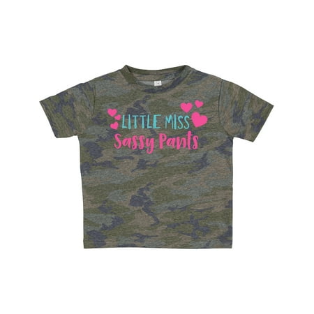 

Inktastic Little Miss Sassy Pants Sassy Sassy Girl Hearts Gift Toddler Toddler Girl T-Shirt